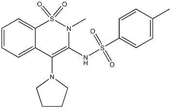 2-Methyl-3-(4-methylphenylsulfonylamino)-4-(1-pyrrolidinyl)-2H-1,2-benzothiazine 1,1-dioxide|