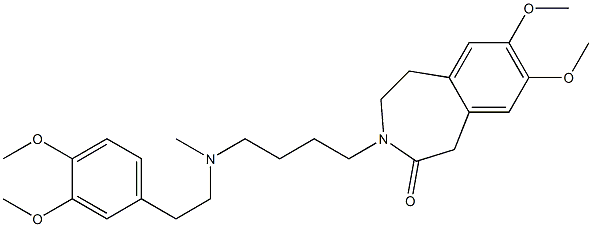 4,5-Dihydro-7,8-dimethoxy-3-[4-[N-methyl-2-(3,4-dimethoxyphenyl)ethylamino]butyl]-1H-3-benzazepin-2(3H)-one