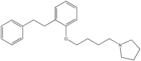 1-[4-[2-(2-Phenylethyl)phenoxy]butyl]pyrrolidine Structure