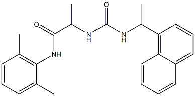 N-(2,6-Dimethylphenyl)-2-[3-[1-(1-naphtyl)ethyl]ureido]propanamide,,结构式