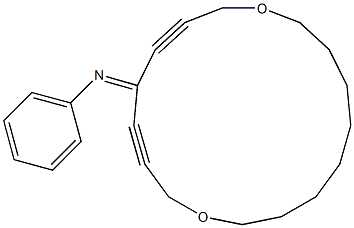 14-フェニルイミノ-1,10-ジオキサシクロヘプタデカ-12,15-ジイン 化学構造式