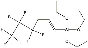 1-[トリエトキシシリル]-4,4,5,5,6,6,6-ヘプタフルオロ-1-ヘキセン 化学構造式