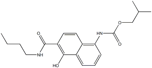 N-[6-(N-Butylcarbamoyl)-5-hydroxy-1-naphtyl]carbamic acid isobutyl ester Structure