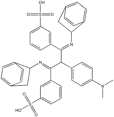 3,3'-[4-Dimethylaminophenylmethylenebis[4,1-phenylene(ethylimino)methylene]]bis(benzenesulfonic acid),,结构式