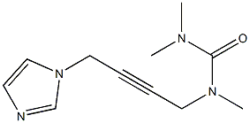 N-[4-(1H-イミダゾール-1-イル)-2-ブチニル]-N,N',N'-トリメチル尿素 化学構造式