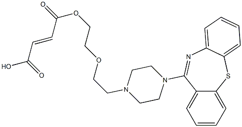 Fumaric acid hydrogen 1-[2-[2-[4-[dibenzo[b,f][1,4]thiazepin-11-yl]-1-piperazinyl]ethoxy]ethyl] ester 结构式