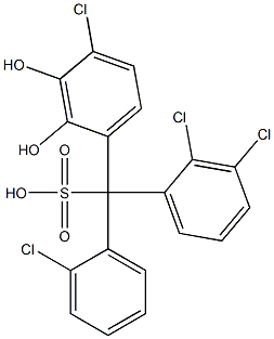 (2-Chlorophenyl)(2,3-dichlorophenyl)(4-chloro-2,3-dihydroxyphenyl)methanesulfonic acid Structure