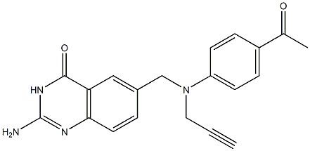2-Amino-6-[N-(4-acetylphenyl)-N-(2-propynyl)aminomethyl]quinazolin-4(3H)-one|