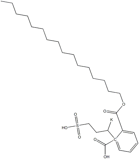 Phthalic acid 1-hexadecyl 2-(1-potassiosulfopropyl) ester 结构式