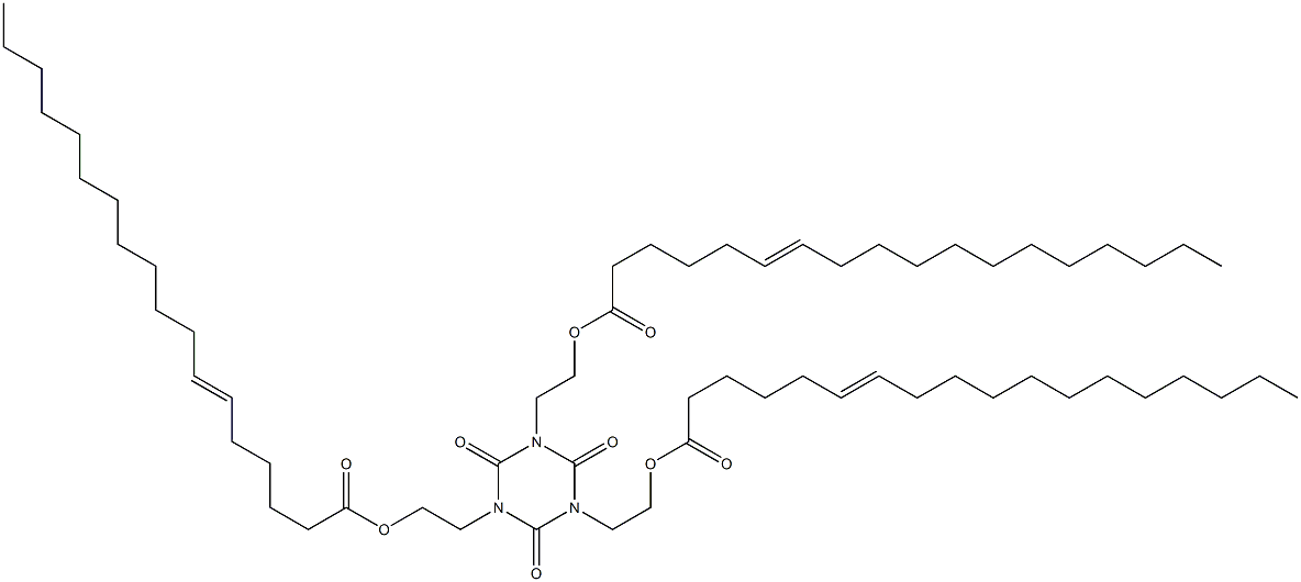 1,3,5-Tris[2-(6-octadecenoyloxy)ethyl]hexahydro-1,3,5-triazine-2,4,6-trione 结构式
