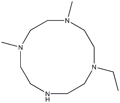 4,7-Dimethyl-10-ethyl-1,4,7,10-tetraazacyclododecane Structure