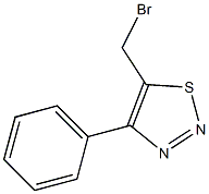 4-(Phenyl)-5-bromomethyl-1,2,3-thiadiazole,,结构式