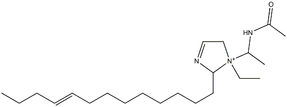 1-[1-(Acetylamino)ethyl]-1-ethyl-2-(9-tridecenyl)-3-imidazoline-1-ium Struktur