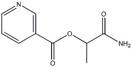 Nicotinic acid 1-carbamoylethyl ester Struktur