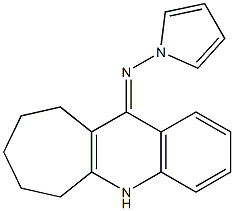 7,8,9,10-Tetrahydro-11-pyrrolizino-6H-cyclohepta[b]quinoline Struktur