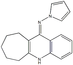 7,8,9,10-Tetrahydro-11-pyrrolizino-6H-cyclohepta[b]quinoline 结构式