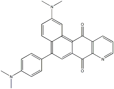 5-[4-(Dimethylamino)phenyl]-2-(dimethylamino)naphtho[1,2-g]quinoline-7,12-dione,,结构式