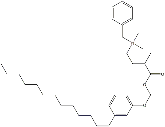 N,N-Dimethyl-N-benzyl-N-[3-[[1-(3-tridecylphenyloxy)ethyl]oxycarbonyl]butyl]aminium 结构式