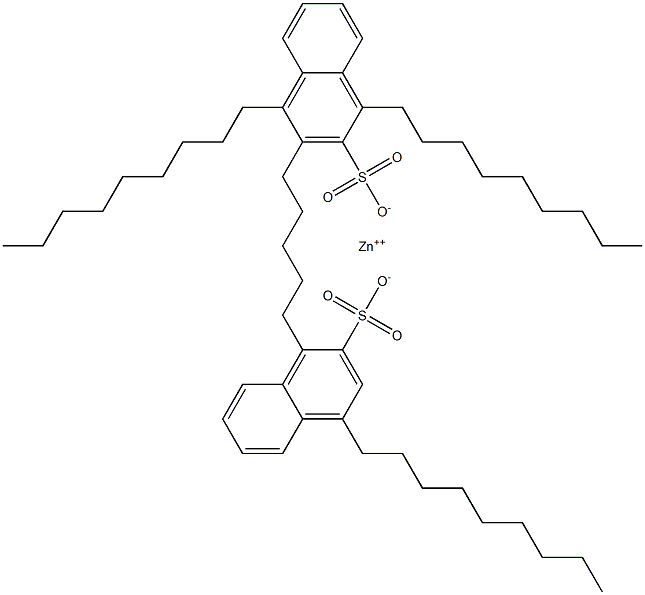 ビス(1,4-ジノニル-2-ナフタレンスルホン酸)亜鉛 化学構造式