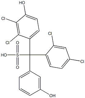 (2,4-Dichlorophenyl)(2,3-dichloro-4-hydroxyphenyl)(3-hydroxyphenyl)methanesulfonic acid