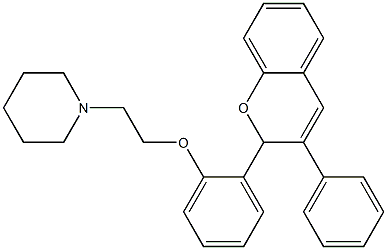 2-[2-(2-Piperidinoethoxy)phenyl]-3-phenyl-2H-1-benzopyran,,结构式