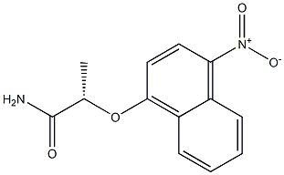 [S,(+)]-2-[(4-Nitro-1-naphtyl)oxy]propionamide Structure