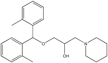 1-[Bis(2-methylphenyl)methoxy]-3-(1-piperidinyl)-2-propanol 结构式