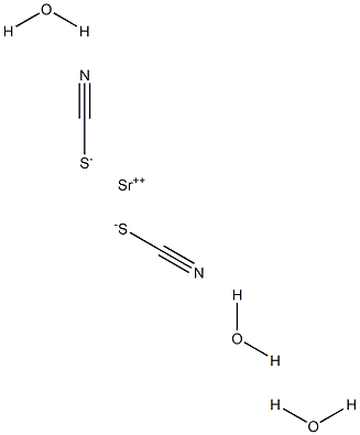 Strontium thiocyanate trihydrate Structure