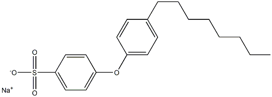 4-(4-Octylphenoxy)benzenesulfonic acid sodium salt Structure