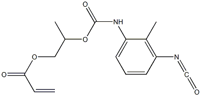 Acrylic acid 2-[(3-isocyanato-2-methylphenyl)carbamoyloxy]propyl ester Struktur