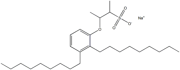 3-(2,3-Dinonylphenoxy)butane-2-sulfonic acid sodium salt 结构式