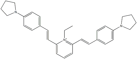 1-Ethyl-2,6-bis[2-[4-(1-pyrrolidinyl)phenyl]ethenyl]pyridinium Structure