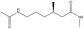 [R,(+)]-6-Acetylamino-N,3-dimethylhexanamide Structure