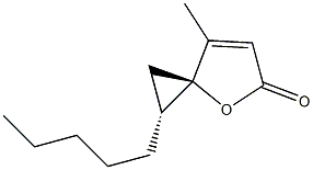 (2R,2'R)-3-メチル-2'-ペンチルスピロ[フラン-2(5H),1'-シクロプロパン]-5-オン 化学構造式