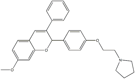 2-[4-[2-(1-Pyrrolidinyl)ethoxy]phenyl]-3-phenyl-7-methoxy-2H-1-benzopyran