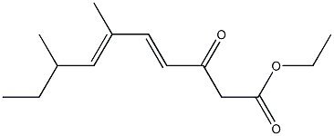 (4E,6E)-6,8-Dimethyl-3-oxo-4,6-decadienoic acid ethyl ester,,结构式
