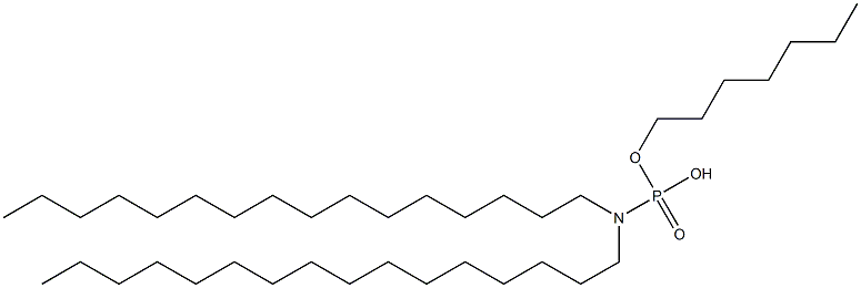 N,N-Dihexadecylamidophosphoric acid hydrogen heptyl ester Structure