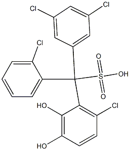 (2-Chlorophenyl)(3,5-dichlorophenyl)(6-chloro-2,3-dihydroxyphenyl)methanesulfonic acid