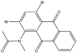 2,4-Dibromo-1-(N-methylacetylamino)anthraquinone,,结构式