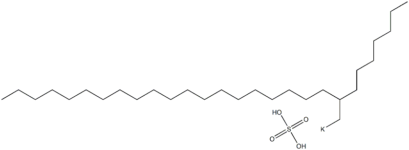 Sulfuric acid 2-heptyldocosyl=potassium salt,,结构式