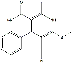 3-Cyano-1,4-dihydro-6-methyl-2-methylthio-4-phenylpyridine-5-carboxamide|