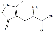 (S)-3-[(3-メチル-2,5-ジヒドロ-5-オキソイソオキサゾール)-4-イル]-2-アミノプロパン酸 化学構造式