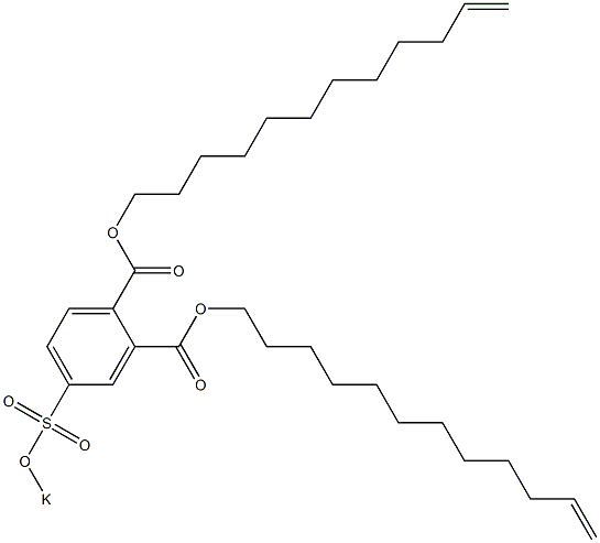 4-(Potassiosulfo)phthalic acid di(11-dodecenyl) ester Struktur