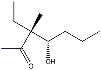 (3R,4S)-3-エチル-4-ヒドロキシ-3-メチル-2-ヘプタノン 化学構造式