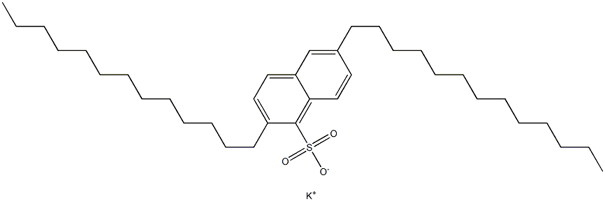 2,6-Ditridecyl-1-naphthalenesulfonic acid potassium salt 结构式