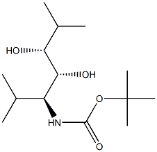 N-[(1S,2R,3R)-2,3-Dihydroxy-1-isopropyl-4-methylpentyl]carbamic acid tert-butyl ester Structure