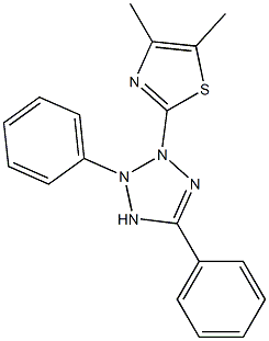 3-(4,5-Dimethylthiazol-2-yl)-2,5-diphenyl-2,3-dihydro-1H-tetrazole 结构式
