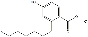 2-Heptyl-4-hydroxybenzoic acid potassium salt 结构式