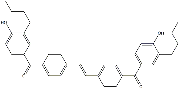 4,4'-[(Ethene-1,2-diyl)bis(4,1-phenylenecarbonyl)]bis(2-butylphenol) Structure