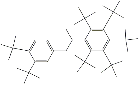 2-(Penta-tert-butylphenyl)-1-(3,4-ditert-butylphenyl)propane Struktur